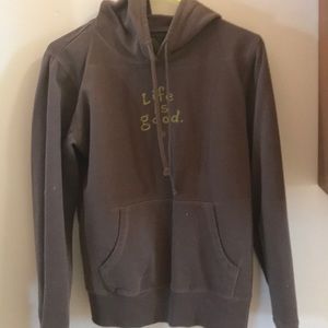 Life is good brown sweatshirt never worn